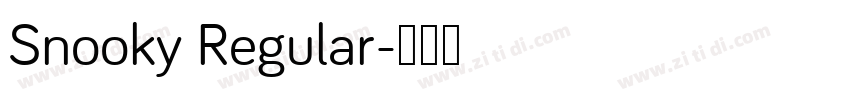 Snooky Regular字体转换